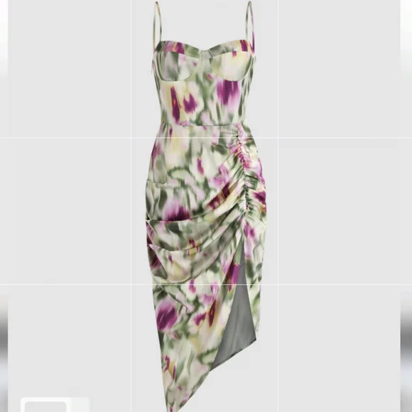 Cider Illusion Ruched Midi Dress NEW Size XL - Picture 2 of 11